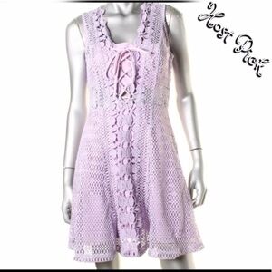 Last 1!  Lavender Lace Crochet Dress